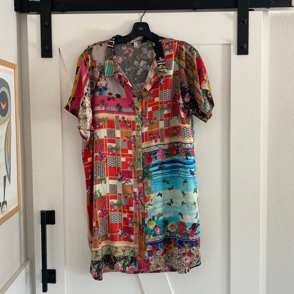 Johnny Was Silk Multi  Colored “HeraTunic”